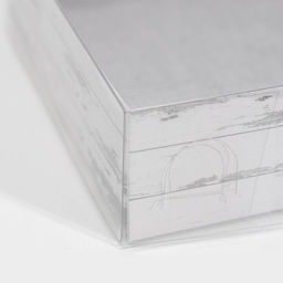 Цена за 5 шт. Кондитерская упаковка, коробка для макарун с PVC крышкой, «Дерево», 12×12×3.5 см