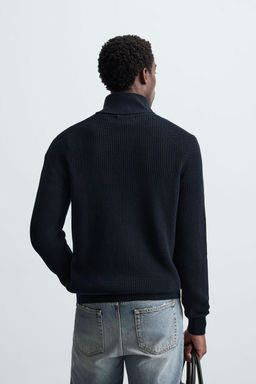 PURL KNIT SWEATER WITH ZIP - Zara фото 3