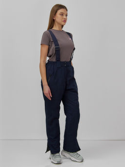 Полукомбинезон утепленный женский большого размера темно-синего цвета 666_1TS - Chunmai фото 8