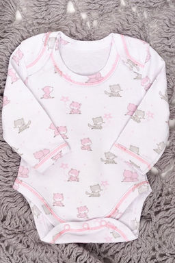 Боди М423010д бело-розовый