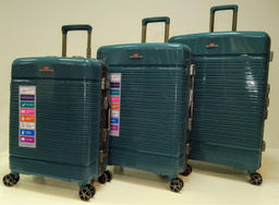 Комплект из 3-х чемоданов, полипропилен, алюминий, 11277 Белый - Mironpan фото 2