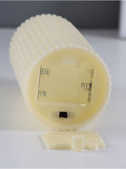 Светодиодная свеча, ночник LED RISALUX «Уют», 3×ААА, белый, 7.5×7.5×12.5 см