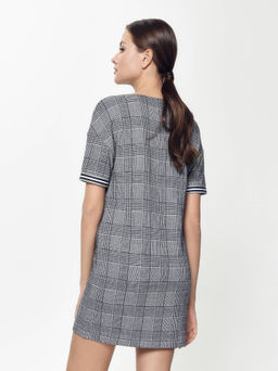 CONTE Ультрамодное платье A-силуэта в клетку LPL 893 grey check grey check