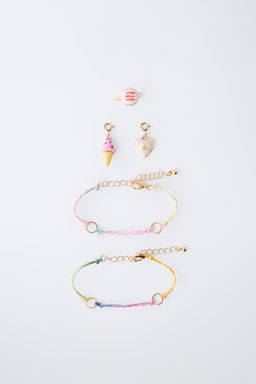 PACK DOS PULSERAS CHARMS INTERCAMBIABLES / Rosa claro - Zara фото 4