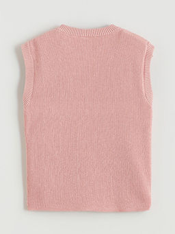 Bisiklet Yaka K?z ?ocuk Triko Yelek