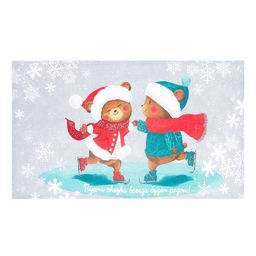 Набор кухонных полотенец Новогодняя Сказка праздник в городе 35х60см-2шт, 100% хлопок - Доляна фото 4