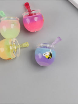 Цена за 4 шт. Подвеска для творчества акрил «Бочонок с мёдом», светится в темноте, 3.2×2.2×2.2 см, МИКС