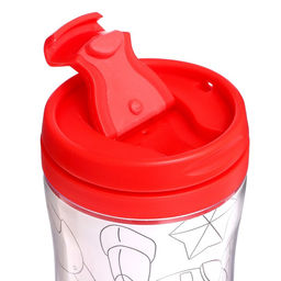 Термостакан детский «Супер stars», с вставкой-раскраской, цвет красный, 250 мл