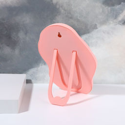 Зеркало настольное, декоративное, 17.5×24 см, (12.5×21 см), розовое