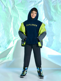 Kap??onlu Nak??l? Uzun Kollu Polar Erkek ?ocuk Sweatshirt - Waikiki фото 2