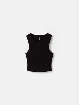 Топ халтер укороченный "Уголь" женский