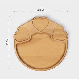 Набор посуды Adelica, менажница с 3 соусниками, 30×28×1.8 см, в подарочной коробке, дерево берёза
