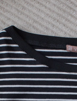 Топ в полоску из премиального хлопка с эластаном