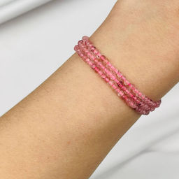 Бусины для украшений из Клубничного кварца