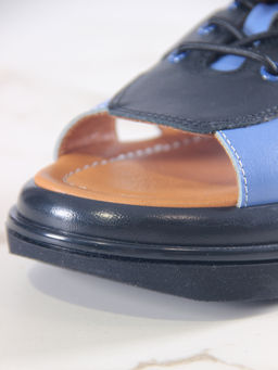 Босоножки 2029.2525bl.Черный синий+черный