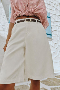 BERMUDA PLIEGUES CINTUR?N / Crudo - Zara фото 2