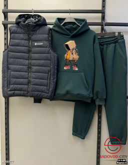 костюм тройка жилетка на флисе с мехом