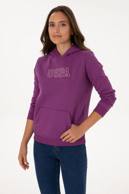 Kad_n Menek_e _ardonlu Kap__onlu Basic Sweatshirt