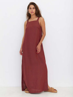 Сарафан длинный D010 1_RED/Красный