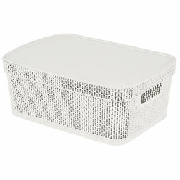 Корзина для хранения Keeplex Ajur с крышкой 11л 38х27х14,3см KL4115 - Пластик репаблик фото 8
