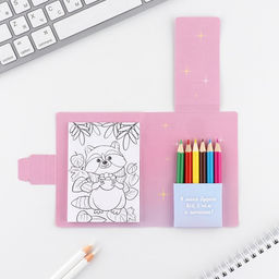 Подарочный набор, в открытке: отрывной блок с заданиями и карандаши «8 марта: Яркая звездочка»