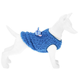 Пэт тойс (Pet toys) Одежда для собаки Жилетка с декором - коала, р-р 2XL, длина спинки 34см/обхват груди 42см/обхват шеи 22см, цвет-синий, искусственный мех (100% полиэстер) (Китай) - Домашняя мода фото 2