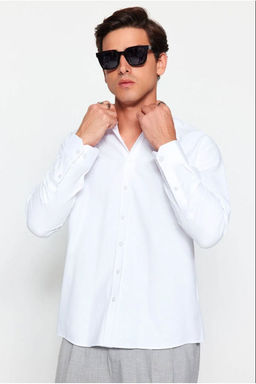 TRENDYOL MAN Gri Regular Nak?sl? Kolay Utulenebilir Smart Oxford Gomlek TMNAW24GO00089 - Trendyolmilla фото 11