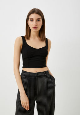 Блузка-топ облегающего покроя из эластичной ткани