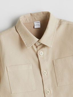 K?sa Kollu Bask?l? Erkek Bebek G?mlek