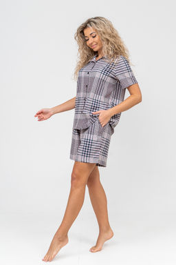 Костюм женский Натали из хлопка в клетку  фото 28