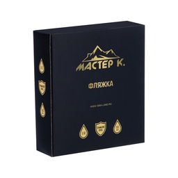 Фляжка Мужчина, нержавеющая сталь, круглая, 150 мл, 5 oz