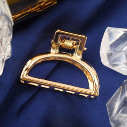 Цена за 6 шт. Крабик для волос «Маргарита», дуга, 2.5 см, золото