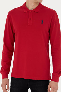 U. S. Polo Assn / Мужской красный базовый свитшот - U.s. polo assn фото 13