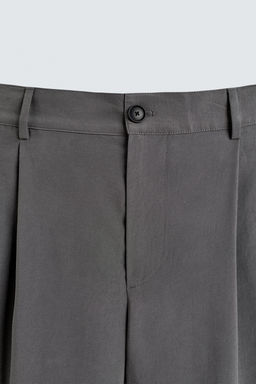 PANTAL?N FLUIDO PLIEGUES / Gris topo - Zara фото 8