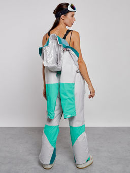 Горнолыжный комбинезон женский зимний зеленого цвета 2320Z