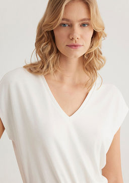 Lux Touch TENCEL TM Ekru Modal Tisort