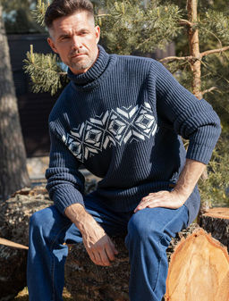 VILATTE / Свитер крупной фактурной вязки из мягкой пряжи из хлопка с акрилом фото 4