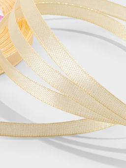 Цена за 8 шт. Лента атласная, 6 мм, 23±1 м, светло-бежевая