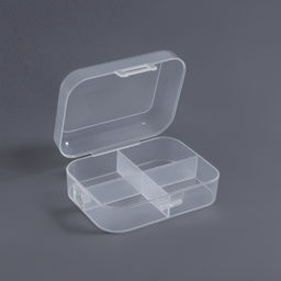 Цена за 2 шт. Органайзер для хранения мелочей, 4 секции, 12×9×4.5 см, прозрачный