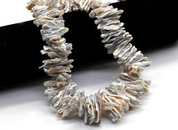 Бусины из жемчуга барокко 35*10мм белый, 41см, 140 бусин Радуга камня