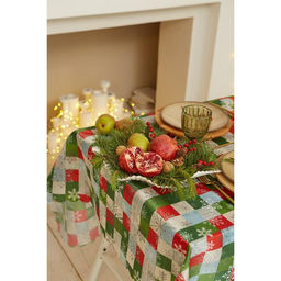 Скатерть новогодняя Доляна Новогодняя мозаика 145*220 +/- 2 см, 100% п/э  фото 5