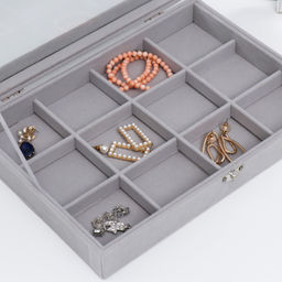 Шкатулка бархат для браслетов Серый туман 5х20х28 см - Simaland фото 5