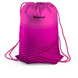Сумка для обуви с карманом на молнии Berlingo "Pink geometry" 47*36см (MS230205)