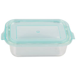 Контейнер 370 мл из жаропроч. стекла с крышкой из пластм."LIMPIDO", прямоуг. арт. 005479