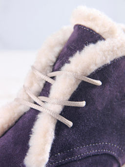 Ботинки 308.агатаw.Сливовая замша з/шерсть