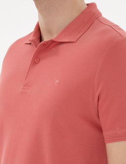 Mercan Slim Fit %100 Pamuk Polo Yaka Basic Ti__rt