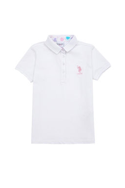 Белая футболка для девочек Basic - U.s. polo assn фото 4
