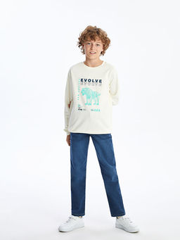 Bisiklet Yaka Erkek ?ocuk Sweatshirt