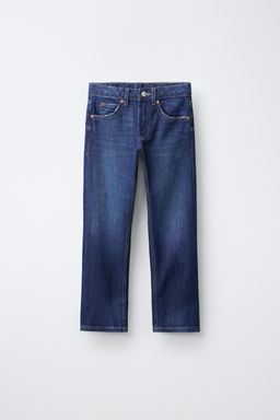 DENIM STRAIGHT ROTOS / Azul