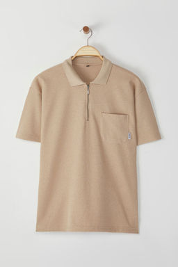 TRENDYOL MAN Siyah Oversize/Genis Kesim Cep Detayl? Dokulu Polo Yaka T-shirt TMNSS25PO00019 - Trendyolmilla фото 2